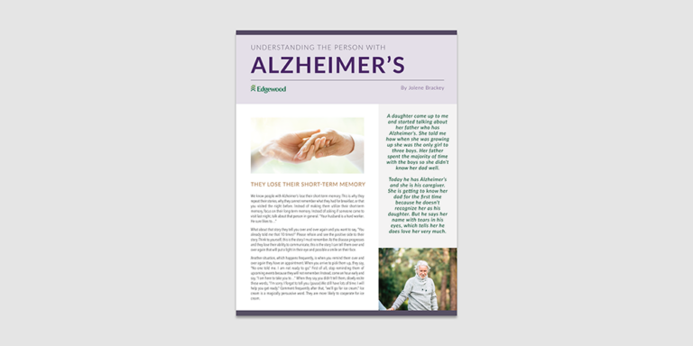image preview of basics of understanding the person with alzheimers disease booklet